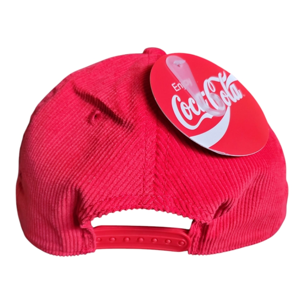Coca Cola corduroy snapback cap hat MAD Engine red NWT NEW - Picture 3 of 4